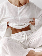 Round Neck Long Sleeve Trousers Two-Piece Home Clothes